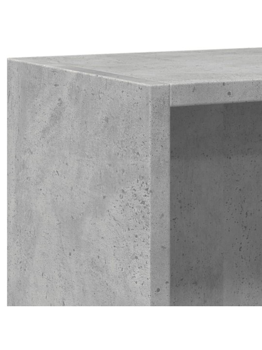 2patrová knihovna betonově šedá 60 x 30 x 76,5 cm dřevotříska