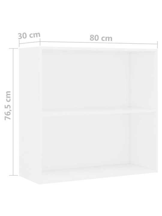 Knihovna bílá 80x30x76,5 cm kompozitní dřevo