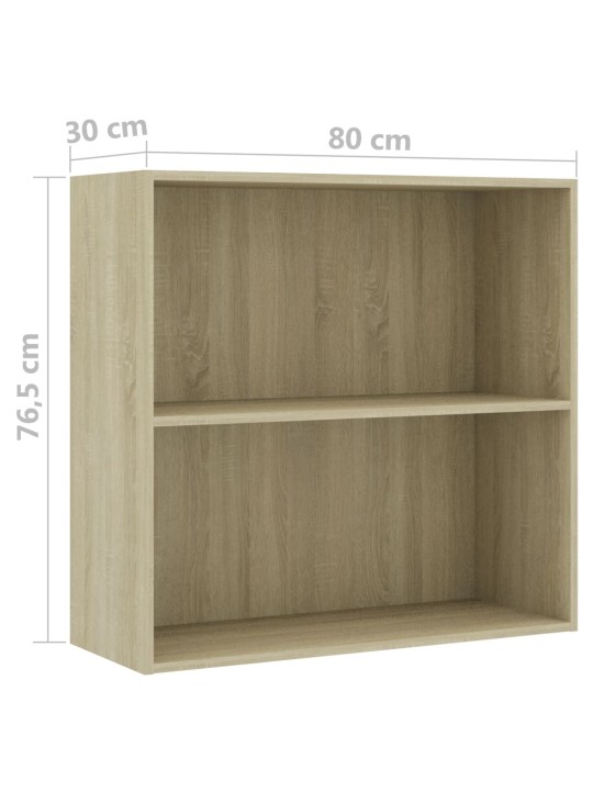 Knihovna dub sonoma 80x30x76,5 cm kompozitní dřevo