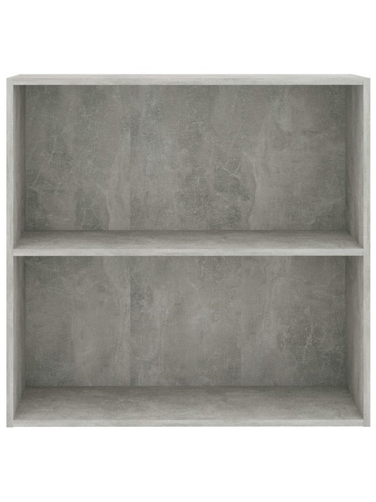 2patrová knihovna betonově šedá 80 x 30 x 76,5 cm dřevotříska