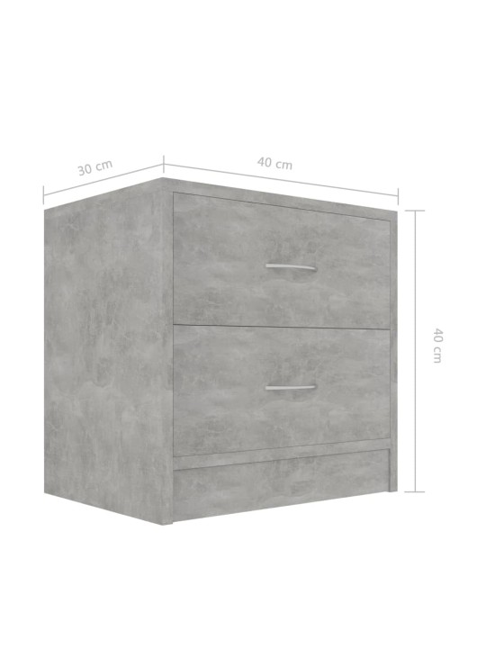 Noční stolky 2 ks betonově šedé 40x30x40 cm kompozitní dřevo