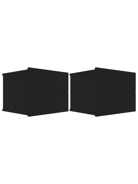 Noční stolky 2 ks černé 40 x 30 x 30 cm kompozitní dřevo