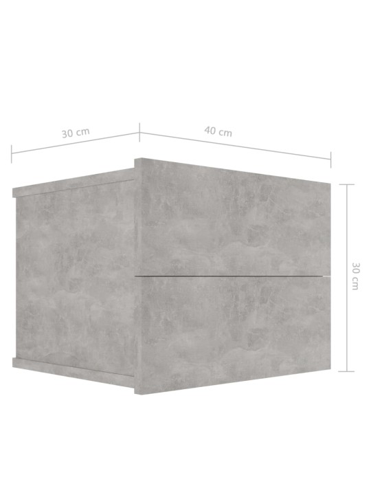 Noční stolky 2 ks betonově šedé 40x30x30 cm kompozitní dřevo