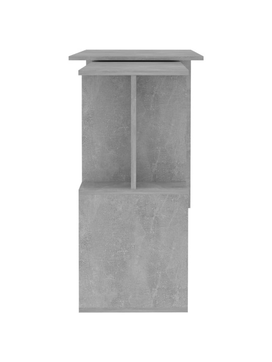 Rohový psací stůl betonově šedý 200 x 50 x 76 cm dřevotříska