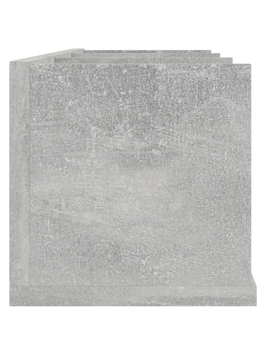 Nástěnná police na CD betonově šedá 75x18x18cm kompozitní dřevo