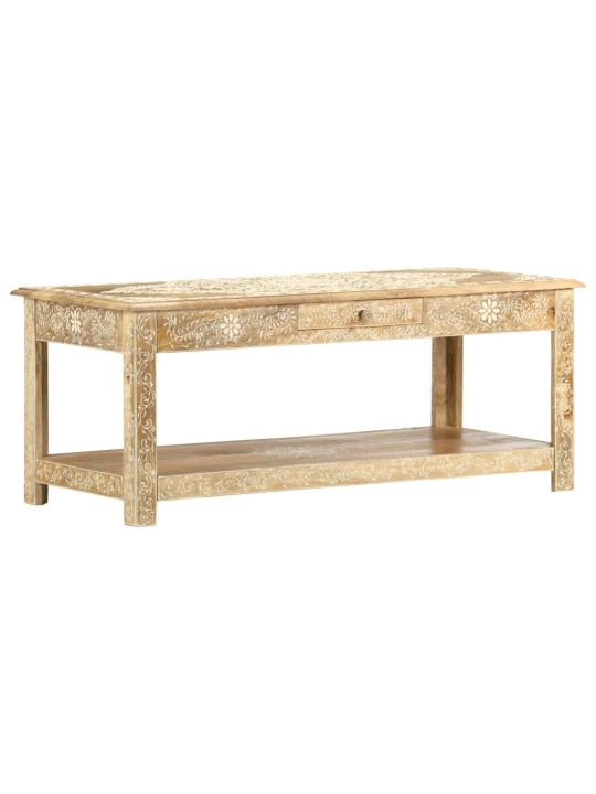 Konferenční stolek 110x50x45 cm ruční malba masivní mangovník