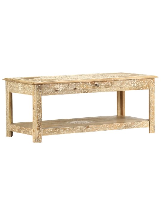 Konferenční stolek 110x50x45 cm ruční malba masivní mangovník