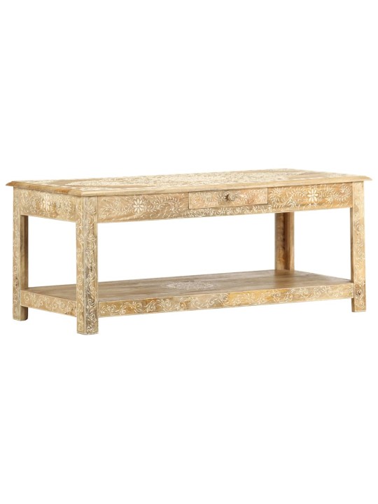 Konferenční stolek 110x50x45 cm ruční malba masivní mangovník