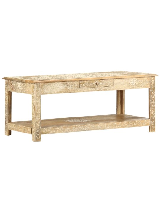 Konferenční stolek 110x50x45 cm ruční malba masivní mangovník