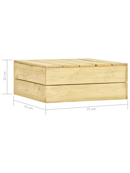 Zahradní stolek 75 x 75 x 31 cm impregnované borové dřevo
