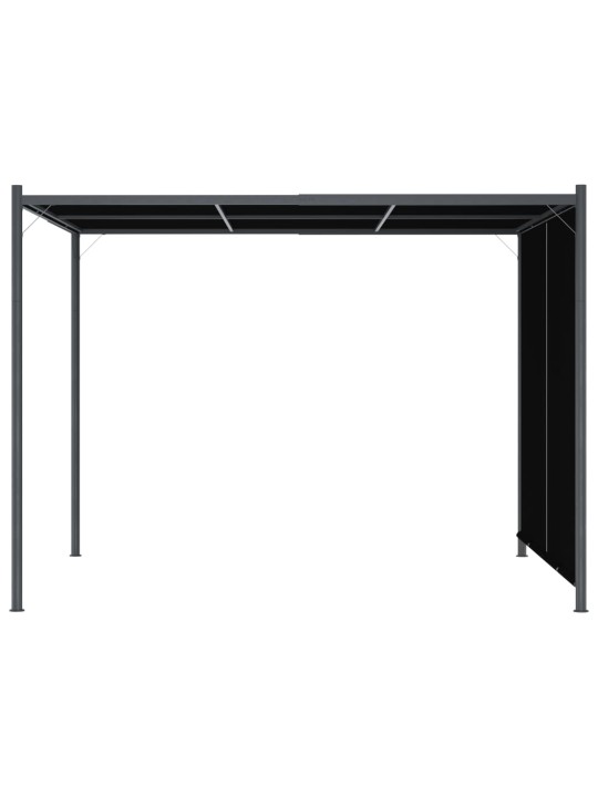 Zahradní pergola se zatahovací střechou 3 x 3 m antracitová