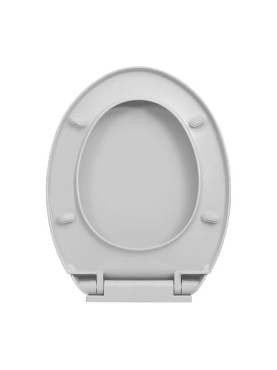 WC sedátko s pomalým sklápěním světle šedé oválné