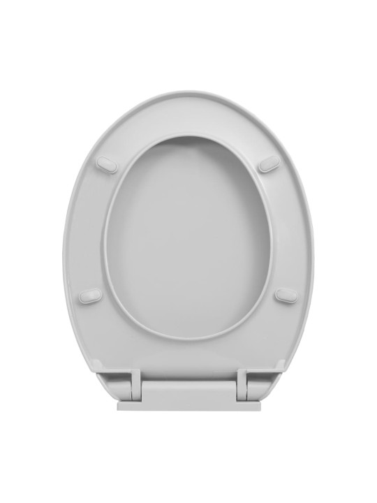Wc sedátko s pomalým sklápěním rychloupínací světle šedé oválné