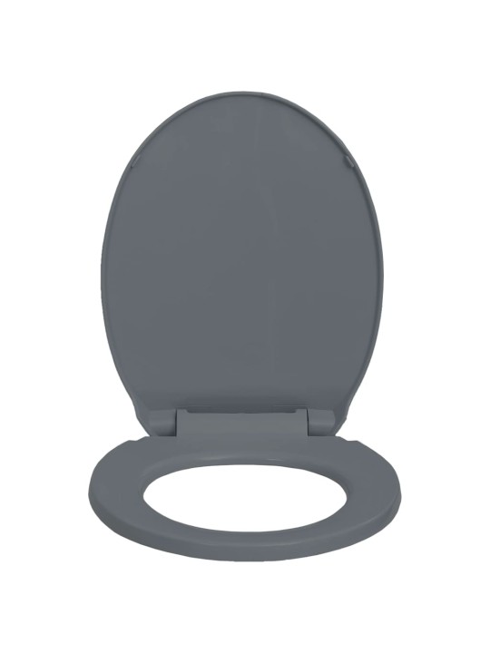 WC sedátko s pomalým sklápěním šedé oválné