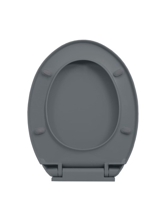 WC sedátko s pomalým sklápěním šedé oválné