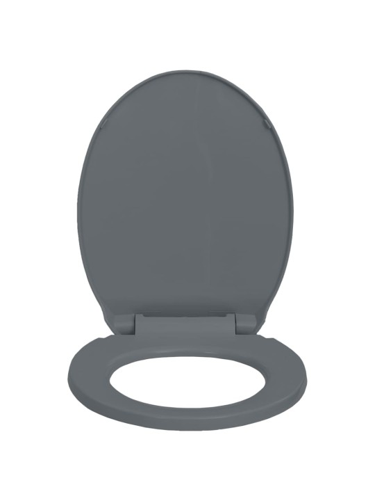 WC sedátko s pomalým sklápěním rychloupínací šedé oválné