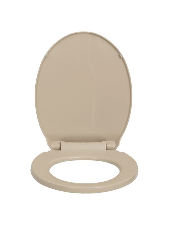 WC sedátko s pomalým sklápěním béžové oválné