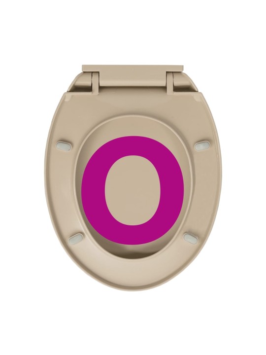 WC sedátko s pomalým sklápěním béžové oválné