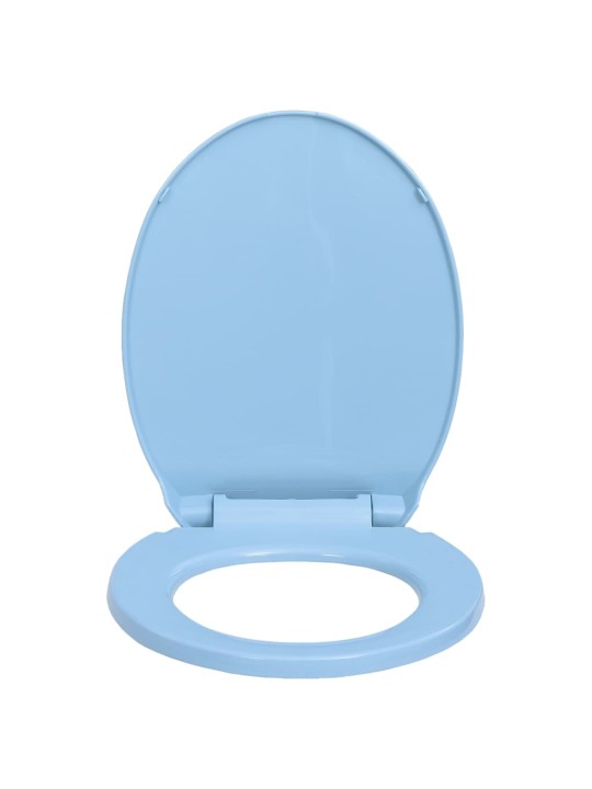 WC sedátko s pomalým sklápěním rychloupínací modré oválné