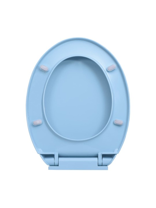 WC sedátko s pomalým sklápěním rychloupínací modré oválné