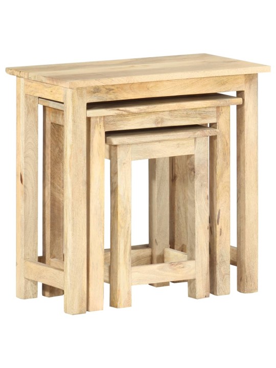 Hnízdové stolky 3 ks masivní mangovníkové dřevo