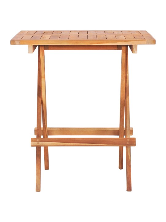 Skládací bistro stolek 60 x 60 x 65 cm masivní teakové dřevo