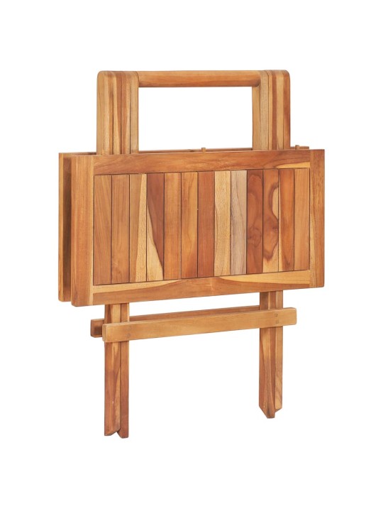 Skládací bistro stolek 60 x 60 x 65 cm masivní teakové dřevo