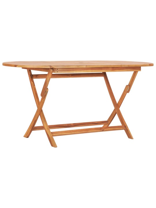 Skládací zahradní stůl 160 x 80 x 75 cm masivní teakové dřevo