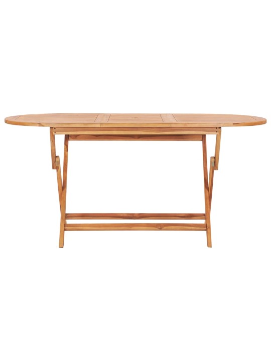 Skládací zahradní stůl 160 x 80 x 75 cm masivní teakové dřevo