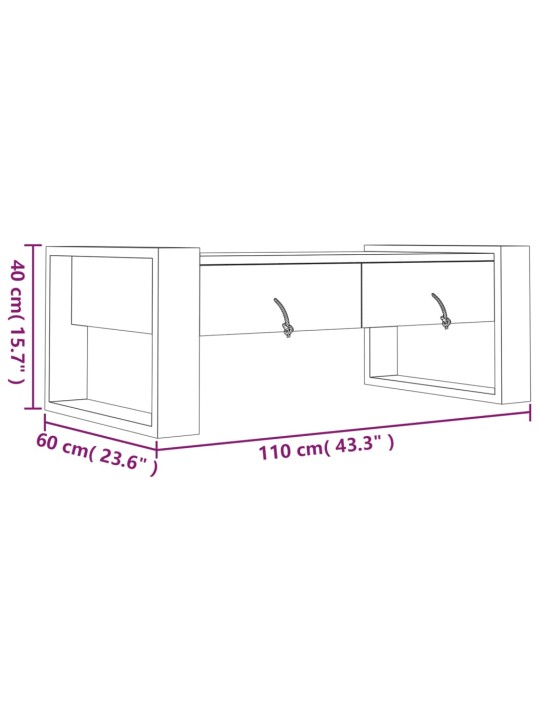 Konferenční stolek 110 x 60 x 40 cm masivní teakové dřevo