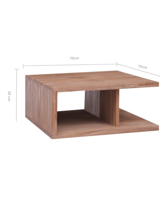 Konferenční stolek 70 x 70 x 30 cm masivní teakové dřevo