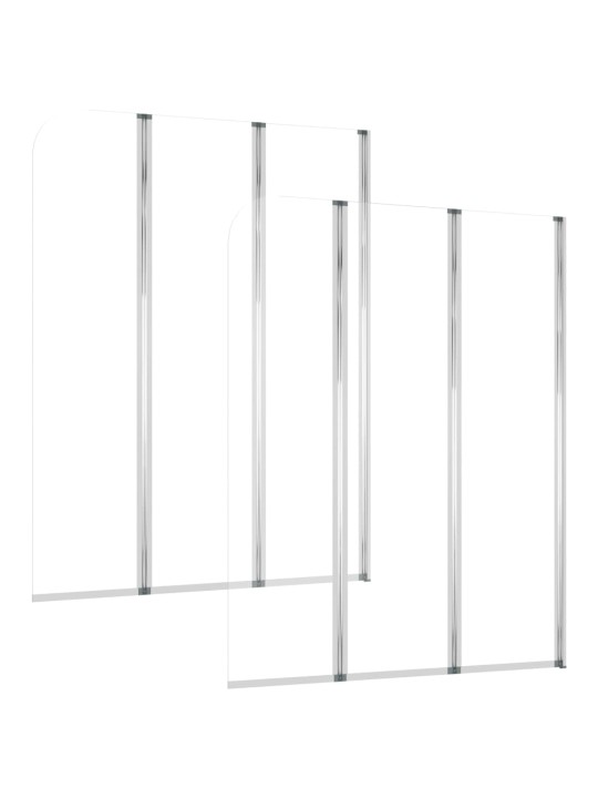Sprchové kouty 2 ks 104 x 130 cm tvrzené sklo průhledné