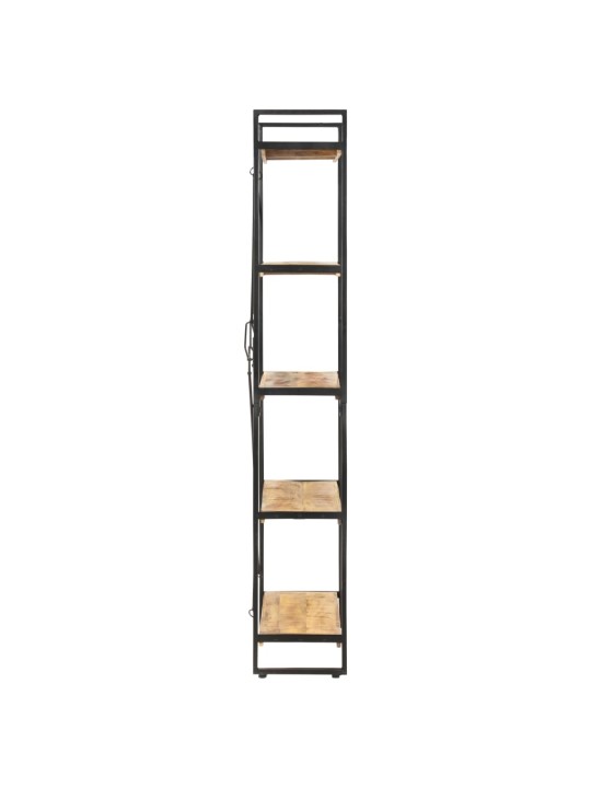Knihovna s 5 policemi 90x30x180 cm masivní mangovníkové dřevo