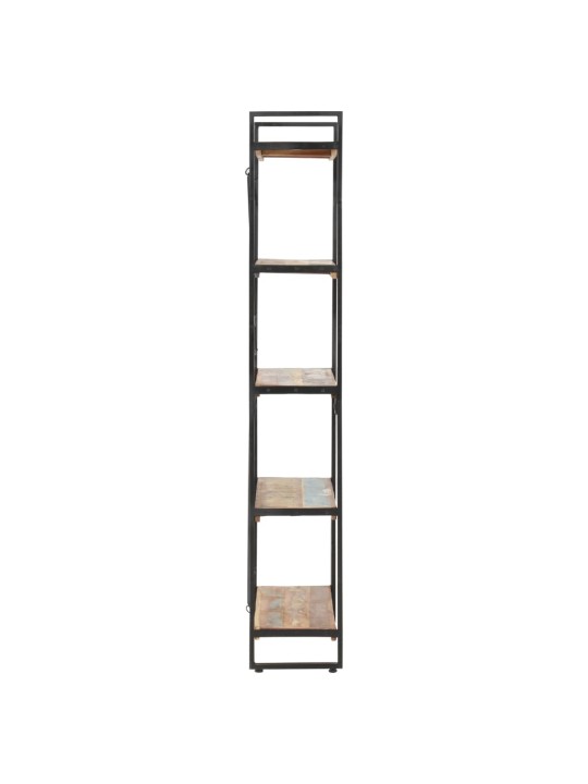 Knihovna s 5 policemi 90x30x180 cm masivní recyklované dřevo