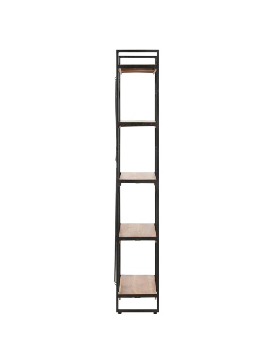 Knihovna s 5 policemi 140 x 30 x 180 cm masivní akáciové dřevo