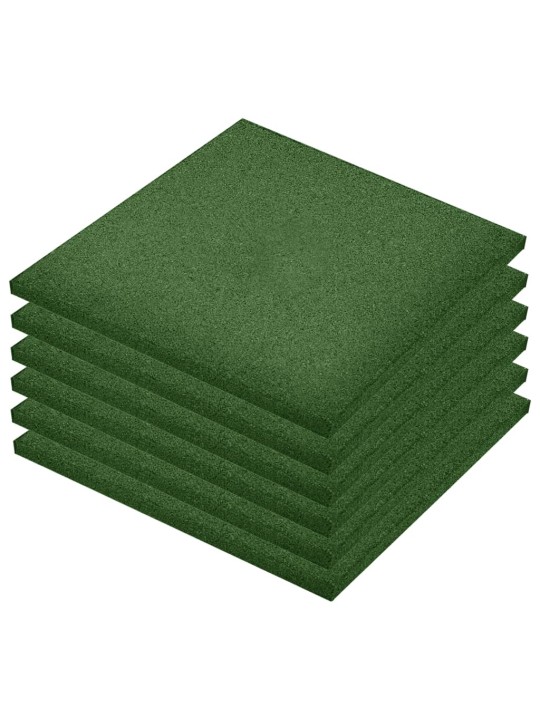 Protipádové dlaždice 6 ks pryžové 50 x 50 x 3 cm zelené