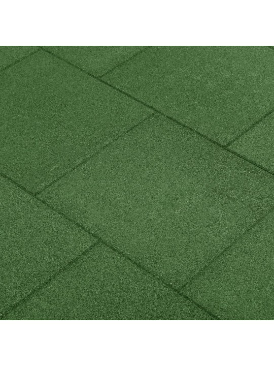 Protipádové dlaždice 6 ks pryžové 50 x 50 x 3 cm zelené