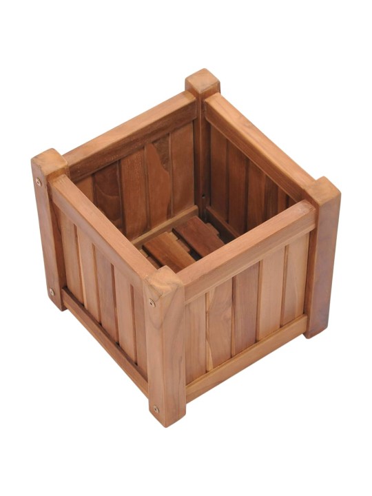 Vyvýšený záhon 30 x 30 x 30 cm masivní teakové dřevo