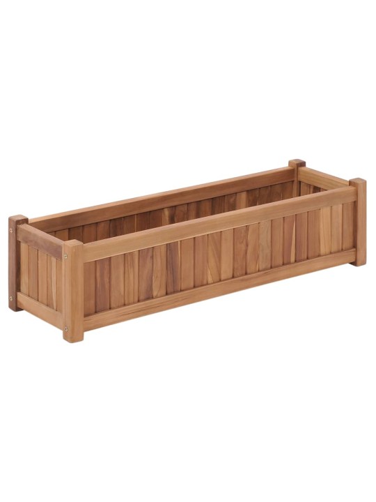 Vyvýšený záhon 100 x 30 x 25 cm masivní teakové dřevo