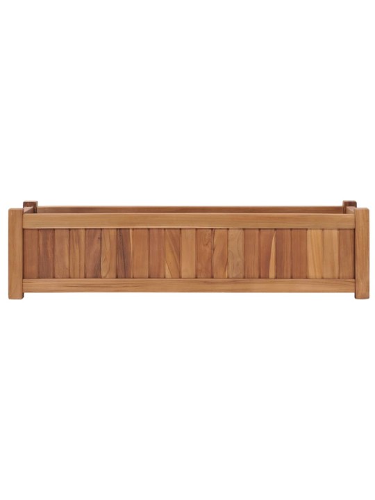 Vyvýšený záhon 100 x 30 x 25 cm masivní teakové dřevo