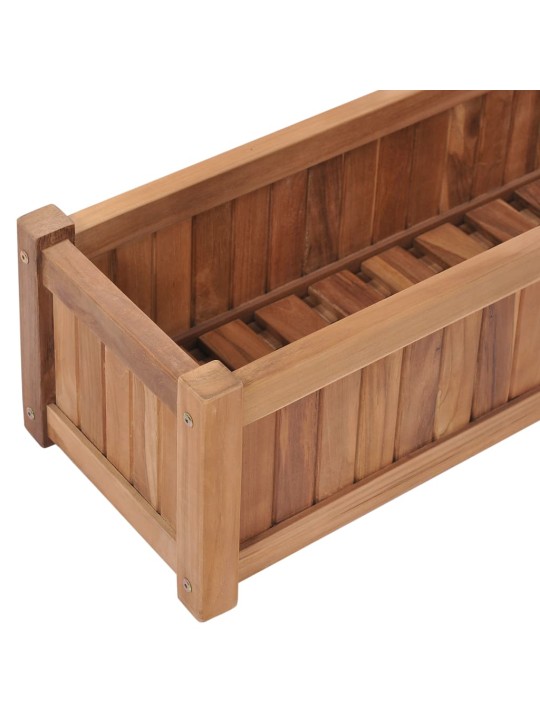 Vyvýšený záhon 100 x 30 x 25 cm masivní teakové dřevo