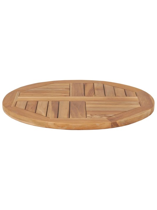 Stolní deska masivní teakové dřevo kulatá 2,5 cm 60 cm