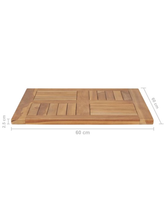 Stolní deska masivní teakové dřevo 60 x 60 x 2,5 cm