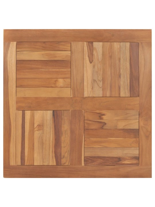 Stolní deska masivní teakové dřevo čtvercová 80 x 80 x 2,5 cm