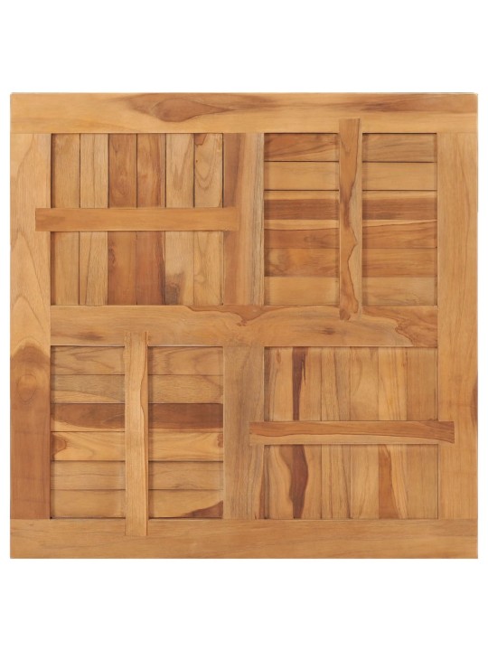 Stolní deska masivní teakové dřevo čtvercová 80 x 80 x 2,5 cm