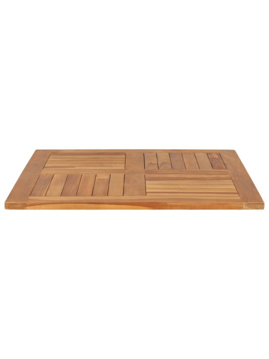 Stolní deska masivní teakové dřevo čtvercová 80 x 80 x 2,5 cm