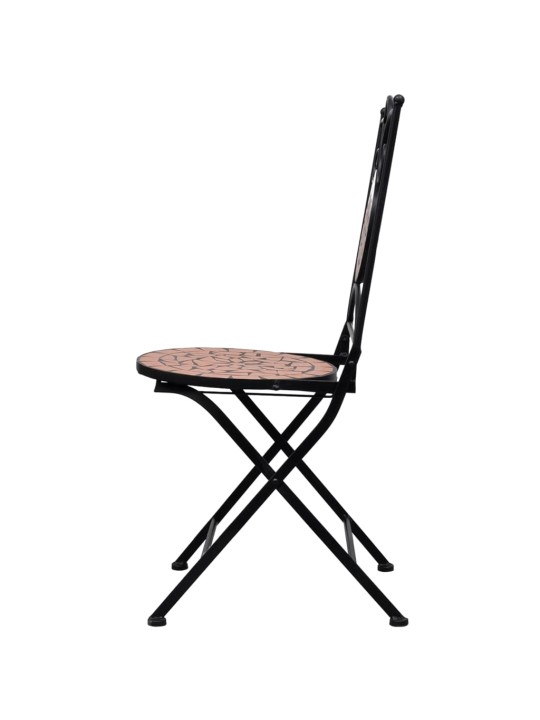 3dílný mozaikový bistro set keramický terakotový