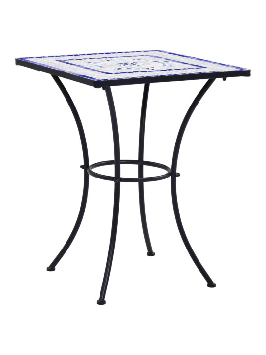 3dílný mozaikový bistro set keramický modro-bílý