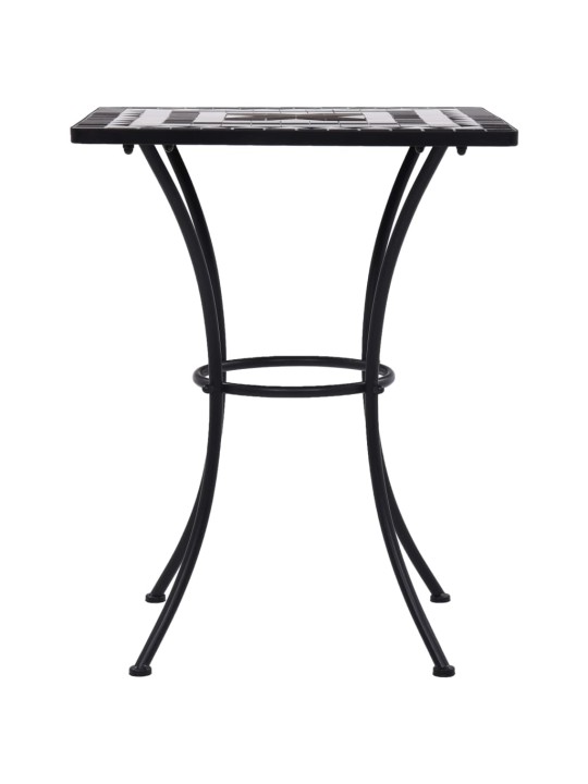 3dílný mozaikový bistro set keramický černobílý
