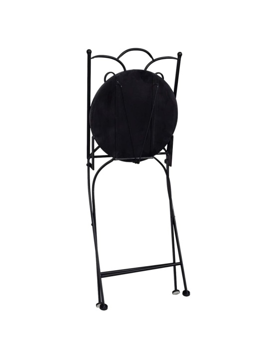 3dílný mozaikový bistro set keramický černobílý